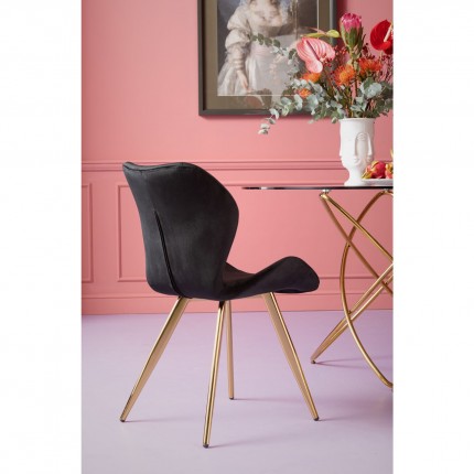 Chair Viva velvet black Kare Design