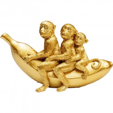 Deco trio gold monkeys banana Kare Design