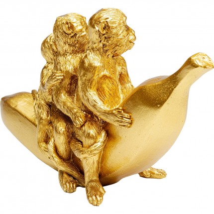 Woonaccessoires trio gouden apen banaan Kare Design