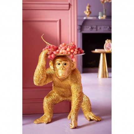 Woonaccessoires Butler Spelende Chimp Goud 52cm Kare Design