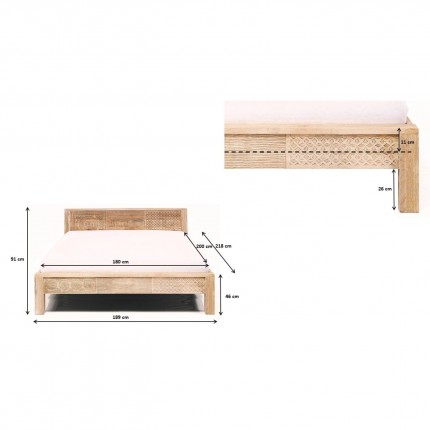 Bed Houten Puro High Kare Design