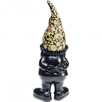 Decoratie Gnome Standing Zwart Gouden 30cm Kare Design