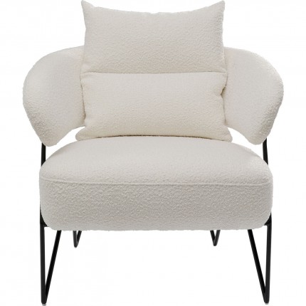 Armchair Peppo white Kare Design