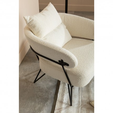 Armchair Peppo white Kare Design