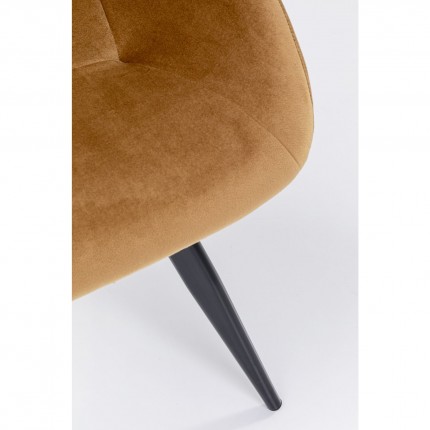 Chair Viva velvet brown Kare Design