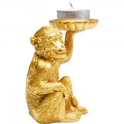 Tealight Holder Monkey Gold Kare Design