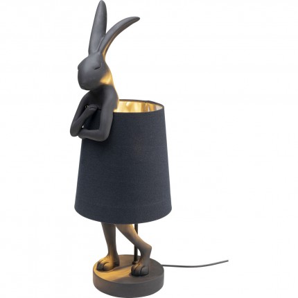 Table Lamp Animal rabbit 68cm black Kare Design