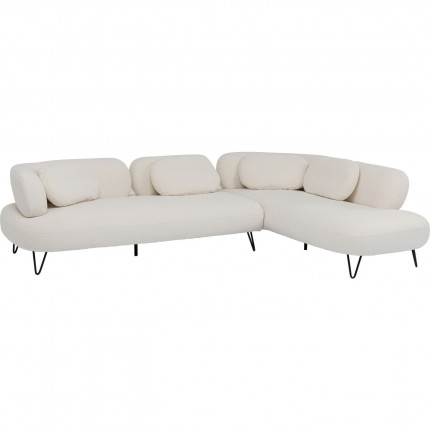 Corner Sofa Peppo white right Kare Design