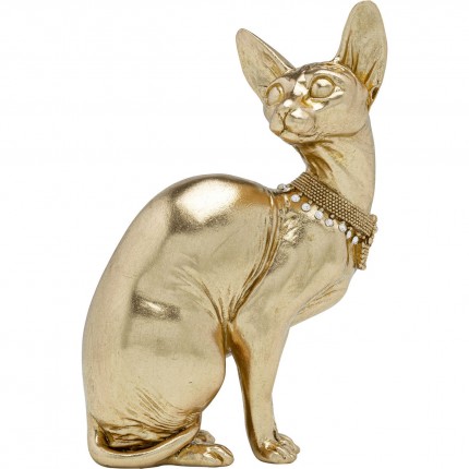 Woonaccessoires Zittende Kat Audrey Goud 27cm Kare Design