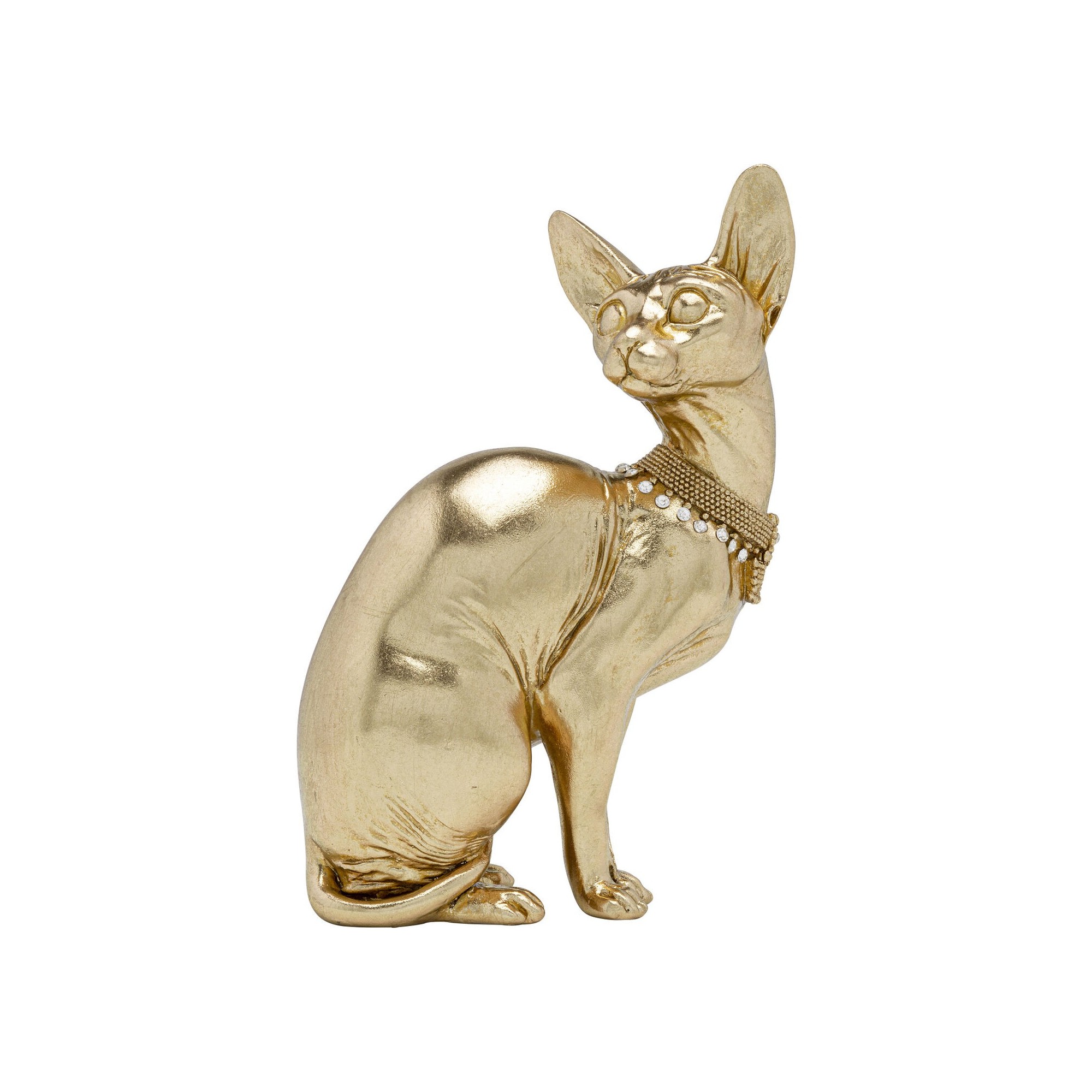 Figurine déco Sitting Cat Audrey doré 27