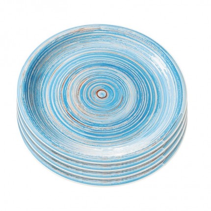 Borden Swirl Ø19cm blauw (4/set) Kare Design