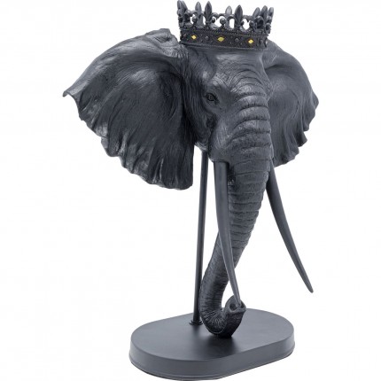 Decoratie Olifant Royal Zwart 57cm Kare Design