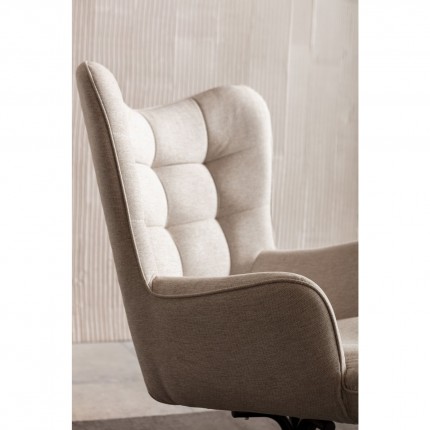 Draaifauteuil Oscar creme Kare Design