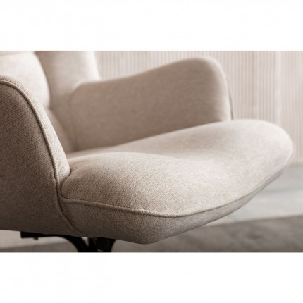 Draaifauteuil Oscar creme Kare Design