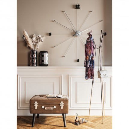 Wandklok Umbrella chroom en zwart Kare Design