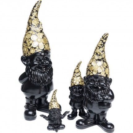 Woonaccessoires Gnome Standing Zwart Gouden 45cm Kare Design