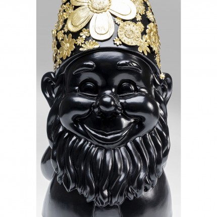 Deco gnome standing 61cm black gold Kare Design