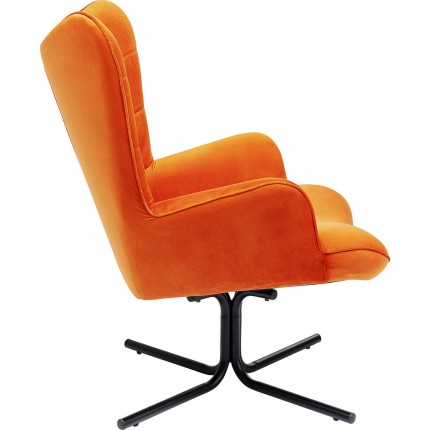 Swivel Armchair Oscar Velvet Orange Kare Design