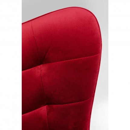 Draaifauteuil Oscar fluweel rood Kare Design