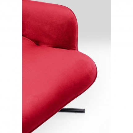 Draaifauteuil Oscar fluweel rood Kare Design