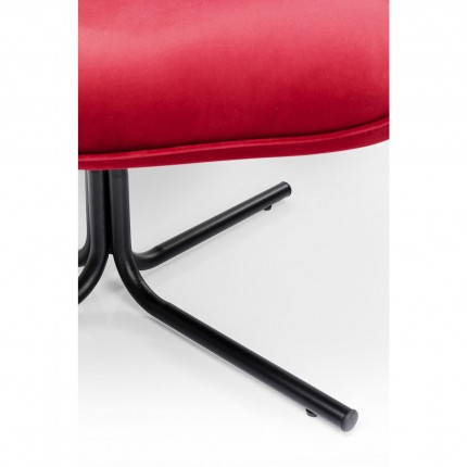 Draaifauteuil Oscar fluweel rood Kare Design