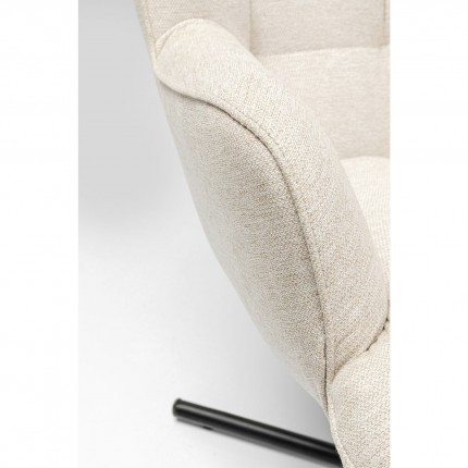 Draaifauteuil Oscar creme Kare Design