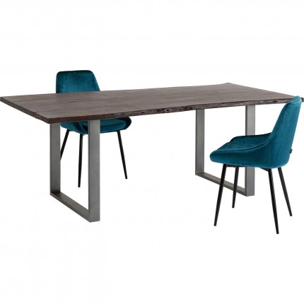 Eettafel Harmony Walnoot Ruw Staal 160x80cm Kare Design