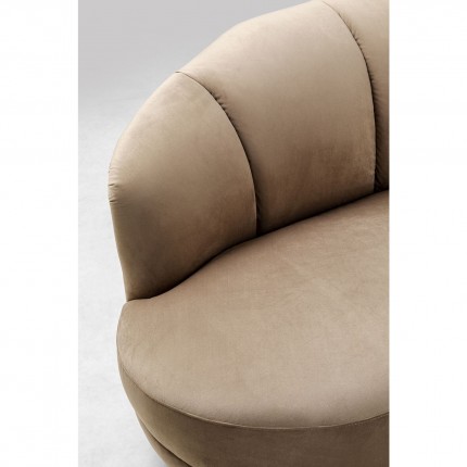 Sofa Dschinn 3-Zits fluweel taupe Kare Design