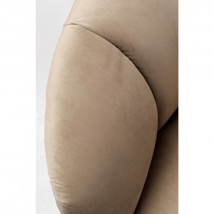 Sofa Dschinn 3-Zits fluweel taupe Kare Design