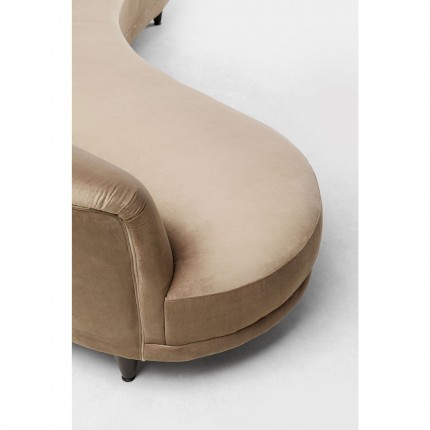 Sofa Dschinn 3-Zits fluweel taupe Kare Design