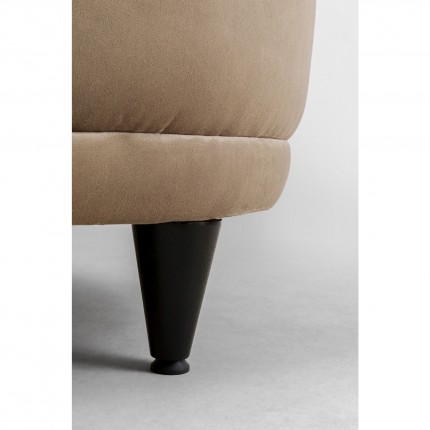 Sofa Dschinn 3-Zits fluweel taupe Kare Design