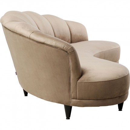 Sofa Dschinn 3-Zits fluweel taupe Kare Design