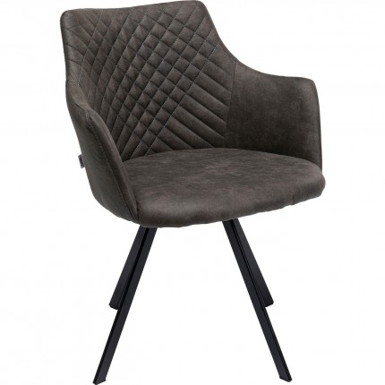 Chair with armrests Coco Anthracite Kare Design