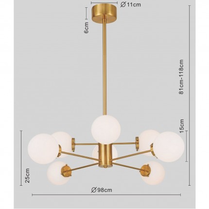 Pendant Lamp Heavenly Gold Ø98cm Kare Design