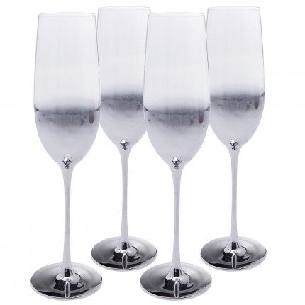 Champagne Glass Night Sky (4/set) Kare Design