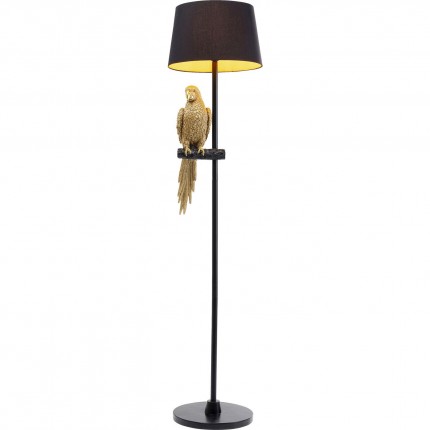 Vloerlamp papegaai 176cm goud Kare Design