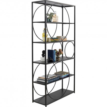 Bookshelf Circle zwart 200x100cm Kare Design