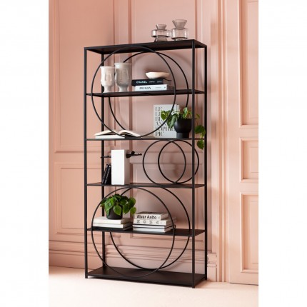 Shelf Circle black 200x100cm Kare Design