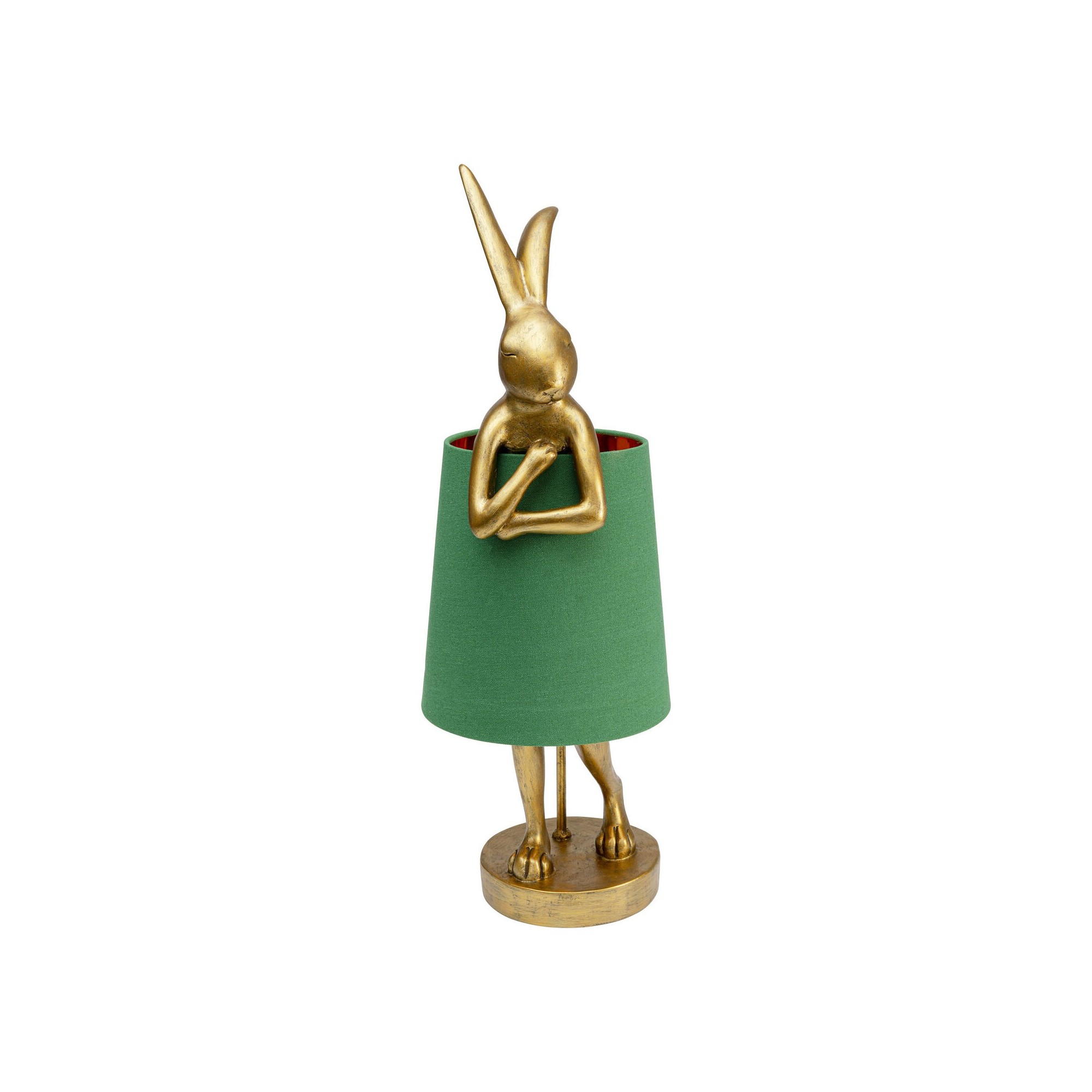 Lampe à poser Animal Rabbit doré/vert 68cm