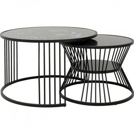 Salontafel Roma (2/Set) zwart Kare Design