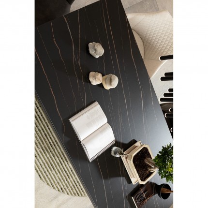 Table Gloria 200x100cm ceramic black Kare Design