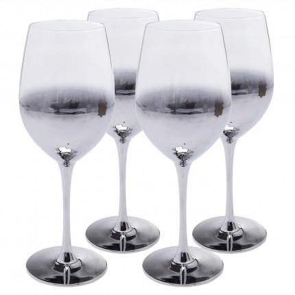 White Wine Glass Night Sky (4/set) Kare Design