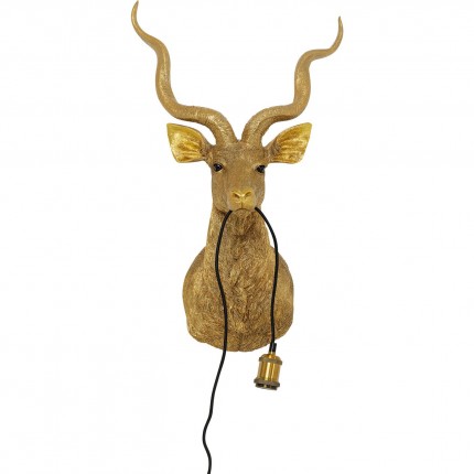 Wall Lamp Animal Antelope Gold Kare Design