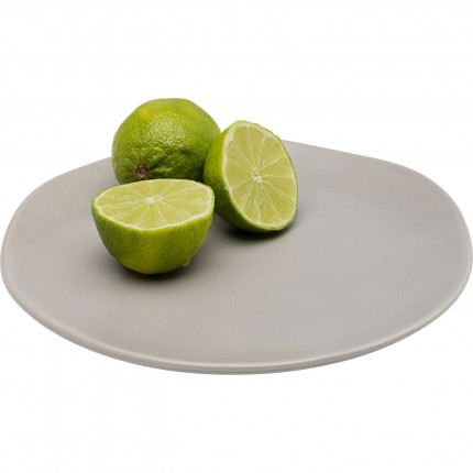 Plate Organic Grey Ø20cm (4/Set) Kare Design