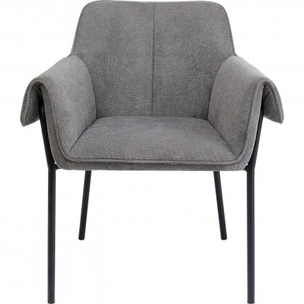 Chair with armrests Bess grey Kare Design