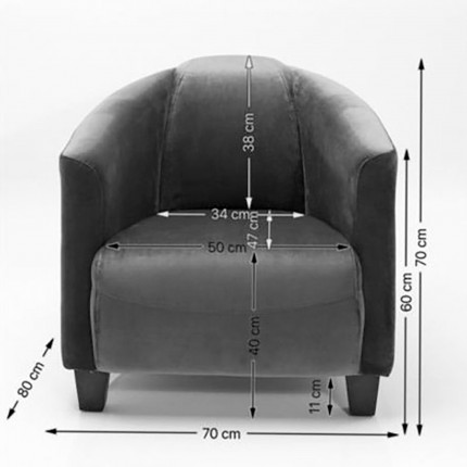 Fauteuil Cigar Lounge donkerbruin Kare Design