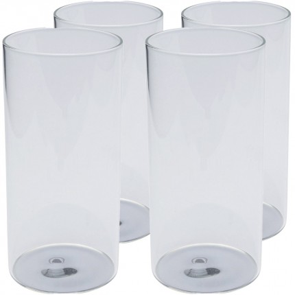 Waterglazen Electra zilver 15cm (4/set) Kare Design