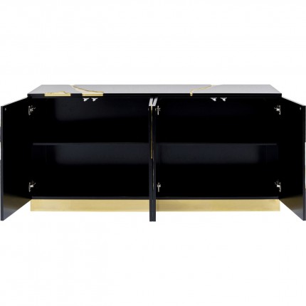 Dressoir Cracked zwart en goud Kare Design