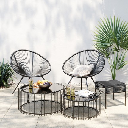 Tuinfauteuil Acapulco Mono zwart Kare Design