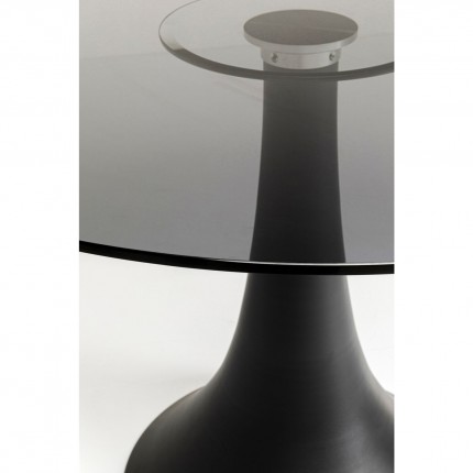 Table Grande Possibilita Ø110cm black smoke glass Kare Design